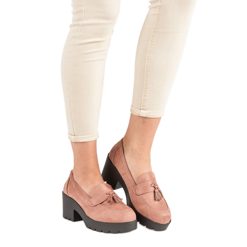 Ch. Creation Pantofi mocasini cu stil roz 2 Ch. Creation Pantofi mocasini cu stil roz 2