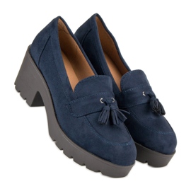 Ch. Creation Pantofi mocasini cu stil albastru 1