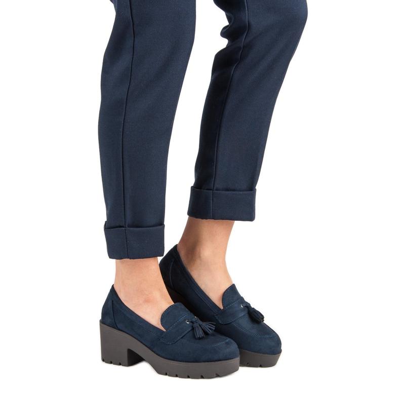 Ch. Creation Pantofi mocasini cu stil albastru 2