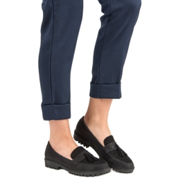 Queen Vivi Mocasini negri negru 2