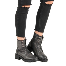 Ideal Shoes Muncitori dantelați pe platformă verde 2