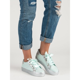 Bestelle Pantofi sport legați verde 2