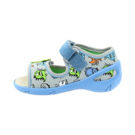 Pantofi pentru copii Befado pu 433P031 papuci albastru gri 2