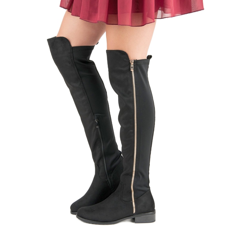 Seastar Cizme negre cu fermoar negru 2 Seastar Cizme negre cu fermoar negru 2