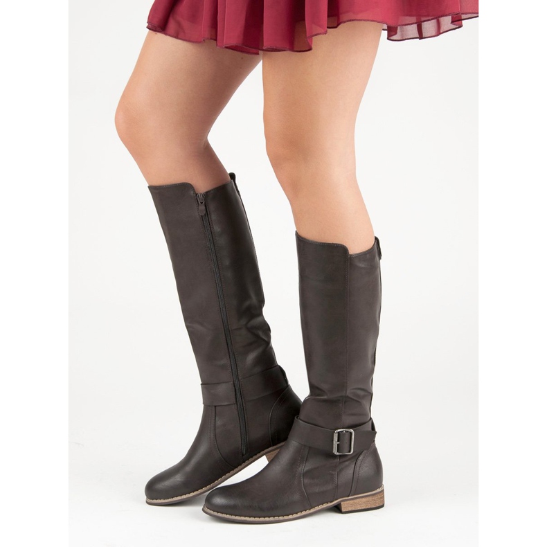 Cizme de călărie clasice gri 1