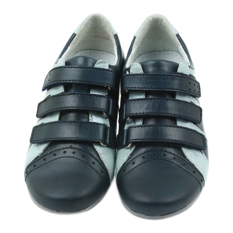 Pantofi din piele midi pentru velcro mido navy albastru 4