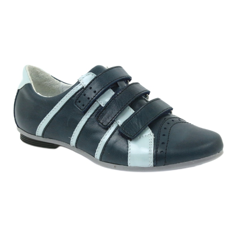 Pantofi din piele midi pentru velcro mido navy albastru 1
