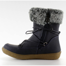 Cizme pe jumătate pentru copii cu blană K1647201 Marino albastru marin 2