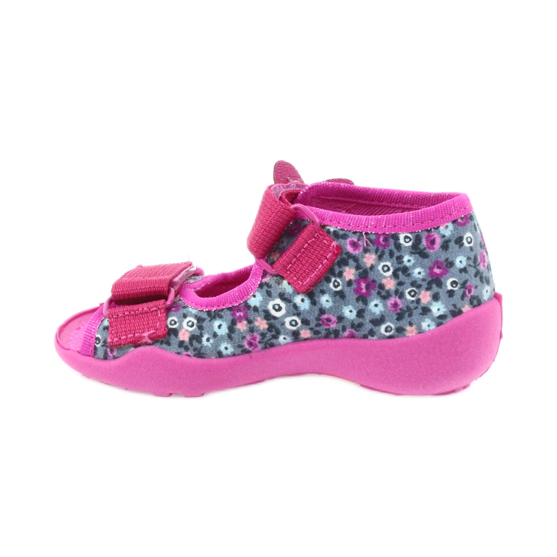 Pantofi pentru copii Befado papuci sandale 242p072 gri multicolor roz 2