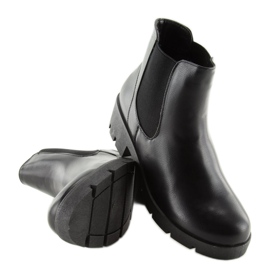 Cizme negre negre pentru femei Cizme Jodhpur 9996-3 Negre negru 1