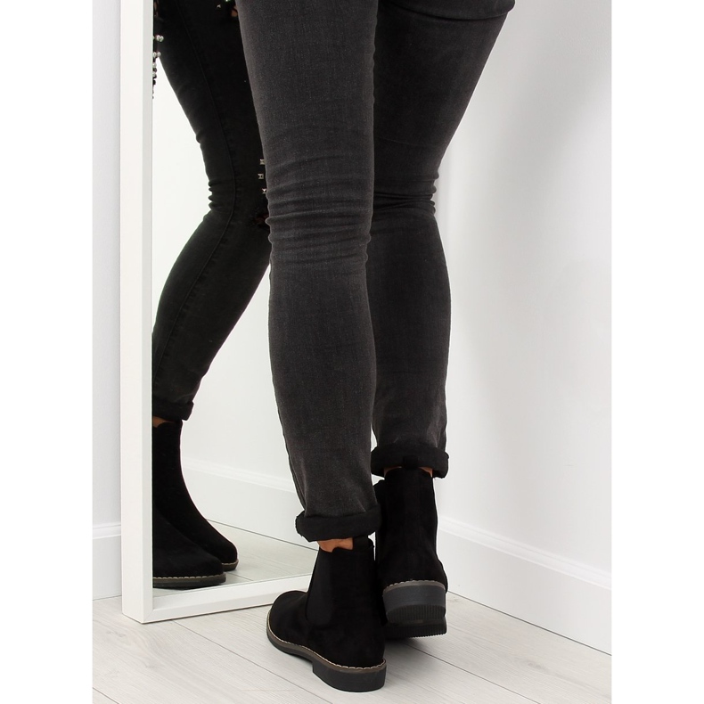 Ghete Chelsea negre pentru femei negre 491 Negre negru 1