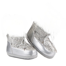 Cizme de zăpadă la modă gri 2 Cizme de zăpadă la modă gri 2