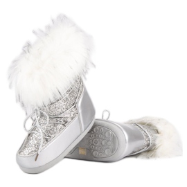 Cizme de zăpadă la modă gri 1