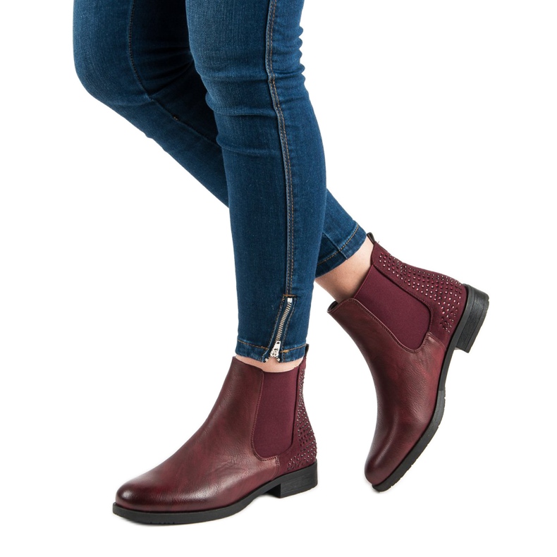 Seastar Cizme elegante Jodhpur Booties roșu 2 Seastar Cizme elegante Jodhpur Booties roșu 2