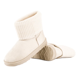 Cizme de zăpadă din piele de căprioară maro 2