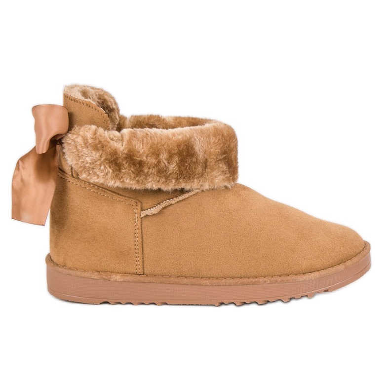 Cizme de zăpadă cu coadă roll up maro 1