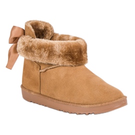 Cizme de zăpadă cu coadă roll up maro 2