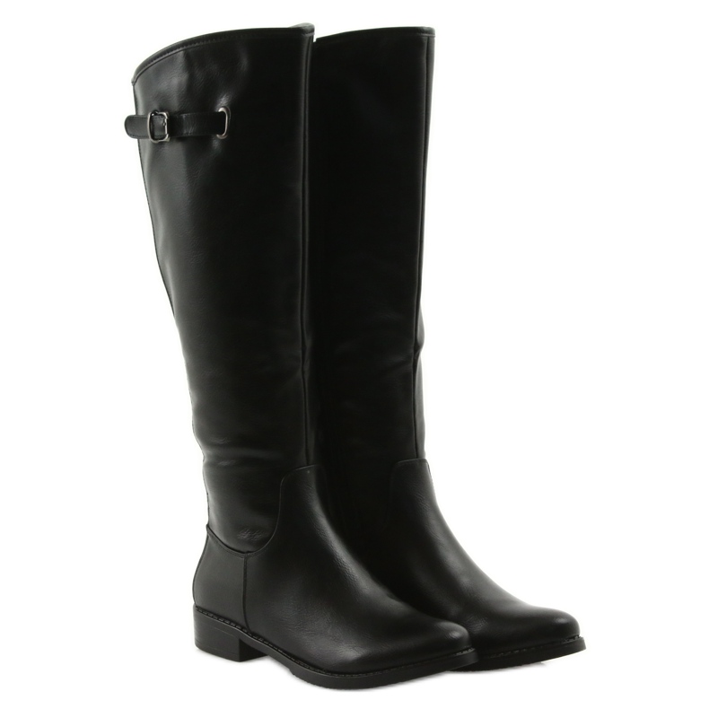 M.Daszyński Ofițeri de cizme Daszyński SA131 negru 4