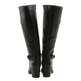 Cizme negre FILIPPO 476 pe stâlp negru 3