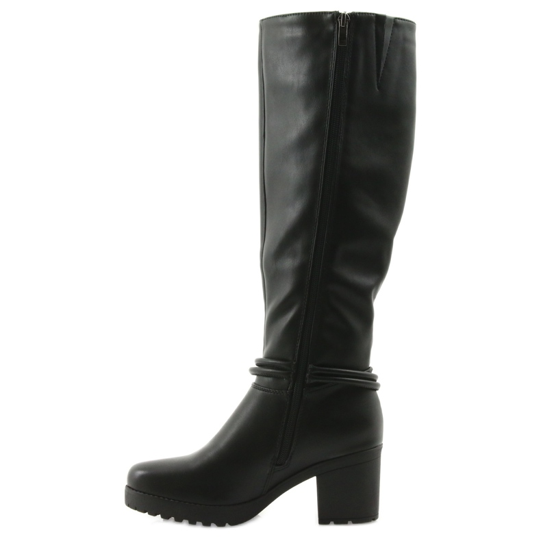 Cizme negre FILIPPO 476 pe stâlp negru 2 Cizme negre FILIPPO 476 pe stâlp negru 2