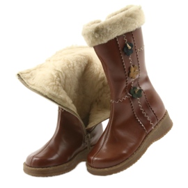 Zawadka Cizme de fete cu blană Zawatka maro 4 Zawadka Cizme de fete cu blană Zawatka maro 4