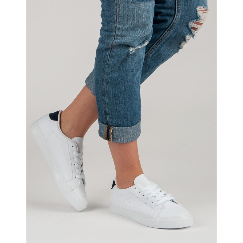 Pantofi sport albi negru 1