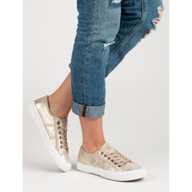 J. Star Adidași cu dantelă galben 1