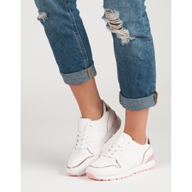 Pantofi sport albi galben roz 2 Pantofi sport albi galben roz 2