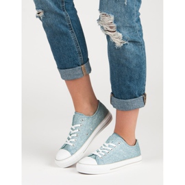 Adidași cu sclipici albastru 1