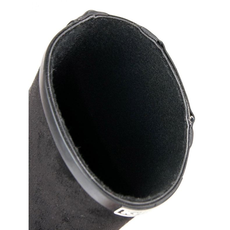 Kylie Galosuri din piele intoarsa cu fermoar decorativ negru 1