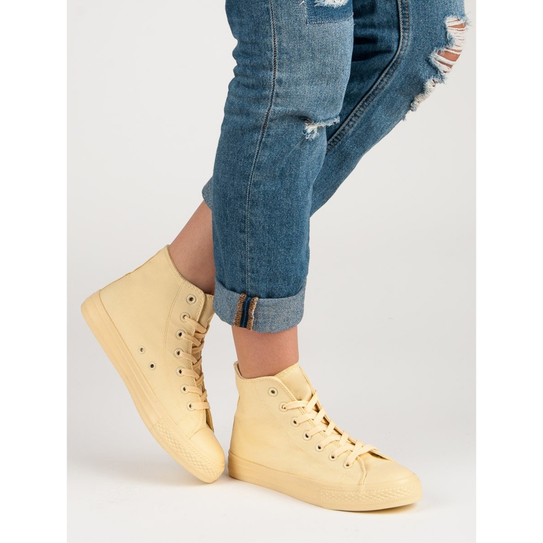 Adidași înalți galben 1