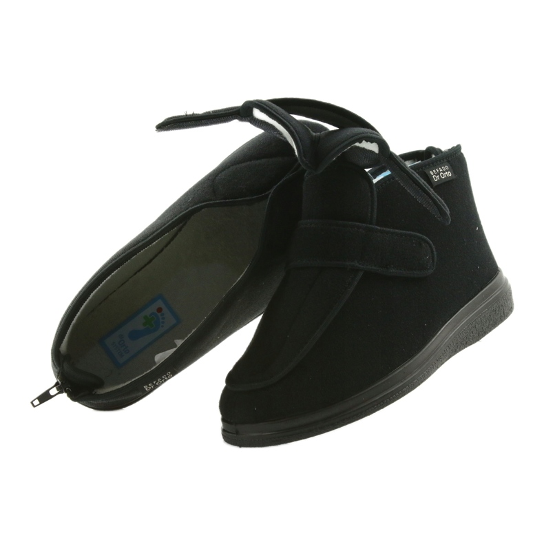 Dr.orto Befado încălțăminte pentru bărbați 987m002 picioare sensibile Silber Black Insert negru 7
