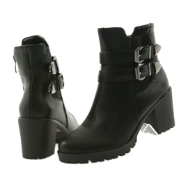 Ghete din lemn cu catarame Filippo 517 negru 5