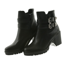 Ghete din lemn cu catarame Filippo 517 negru 4 Ghete din lemn cu catarame Filippo 517 negru 4