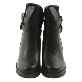 Ghete din lemn cu catarame Filippo 517 negru 3