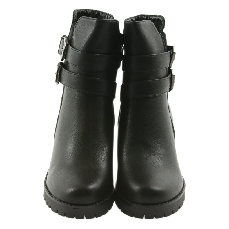 Ghete din lemn cu catarame Filippo 517 negru 3 Ghete din lemn cu catarame Filippo 517 negru 3