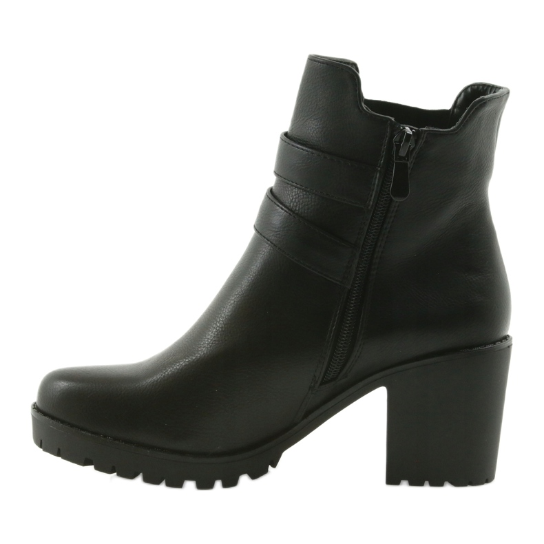 Ghete din lemn cu catarame Filippo 517 negru 2 Ghete din lemn cu catarame Filippo 517 negru 2