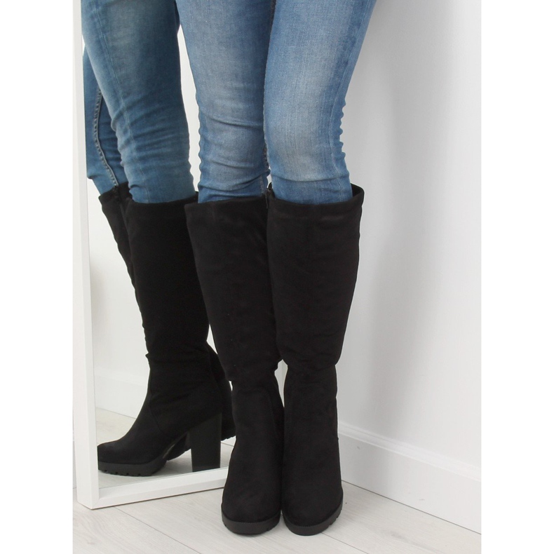 Tocuri înalte negre 7290 Negre negru 1