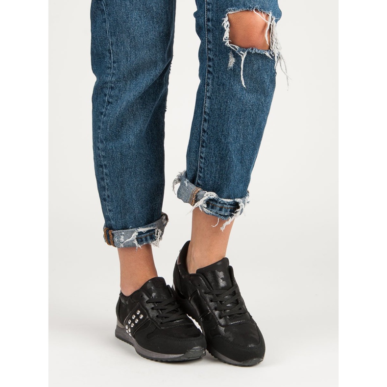 Pantofi sport la modă negru gri 2