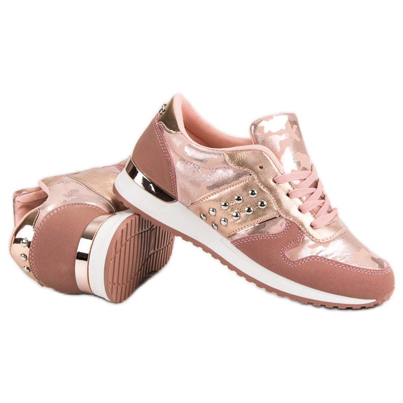 Pantofi sport la modă galben roz 1 Pantofi sport la modă galben roz 1