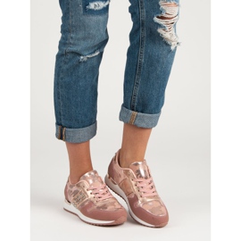 Pantofi sport la modă galben roz 2 Pantofi sport la modă galben roz 2