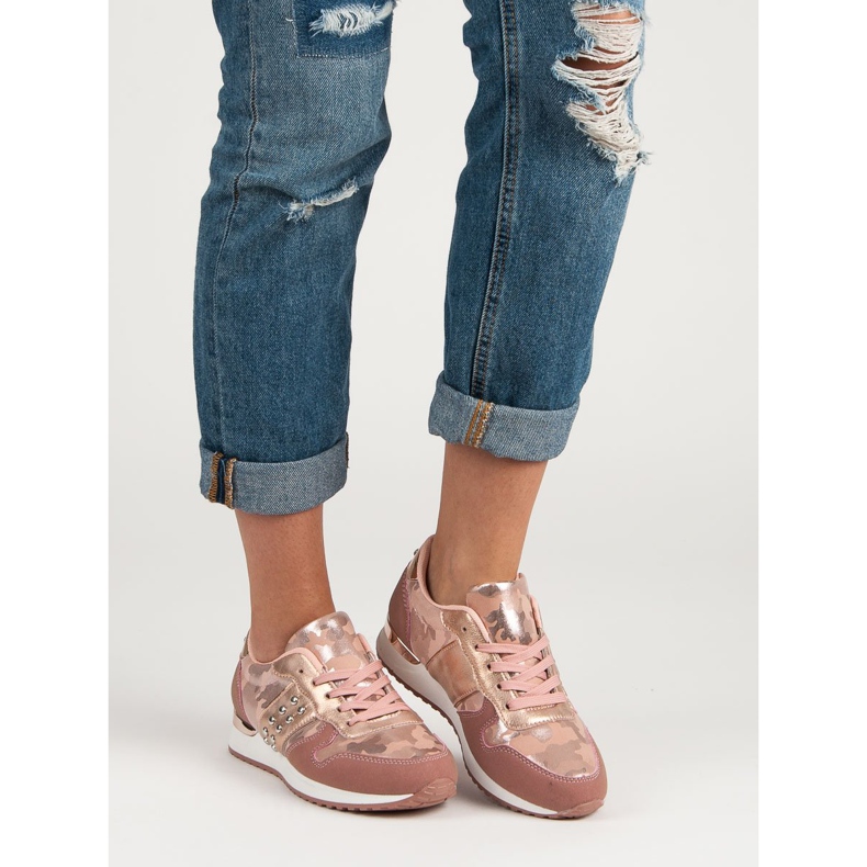 Pantofi sport la modă galben roz 2 Pantofi sport la modă galben roz 2