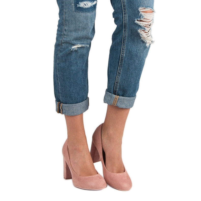 Seastar Pompe din piele de căprioară pe un stâlp roz 2