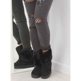 LV58 Cizme negre de zăpadă pentru femei negre negru 1