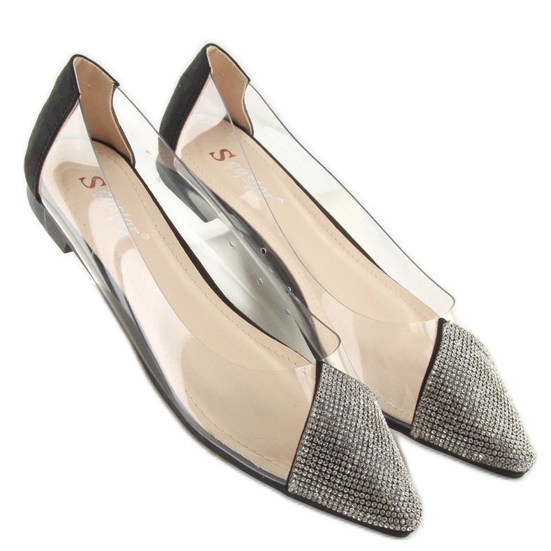 Ballerine transparente negre LT111P Negru 1