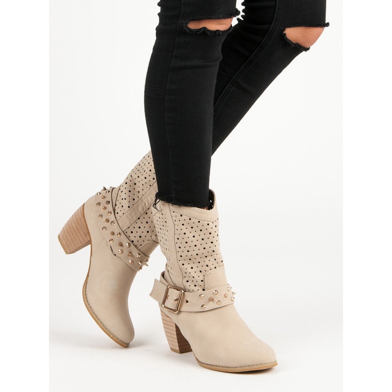 Mazzoni Cizme ajurate maro 1 Mazzoni Cizme ajurate maro 1