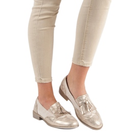 Tina&Co Mocasini cu franjuri galben 1