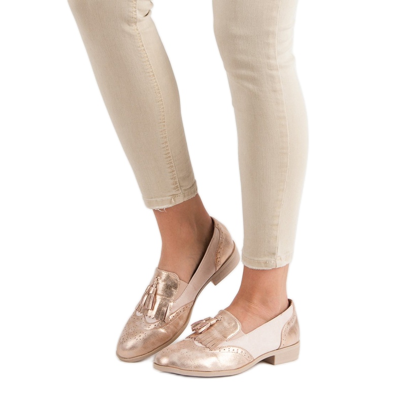 Tina&Co Mocasini cu franjuri roz 1