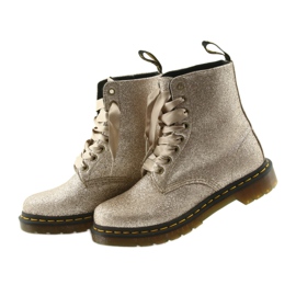 Dr. Martens 1460 PASCAL GLITTER PALE GOLD de aur 3