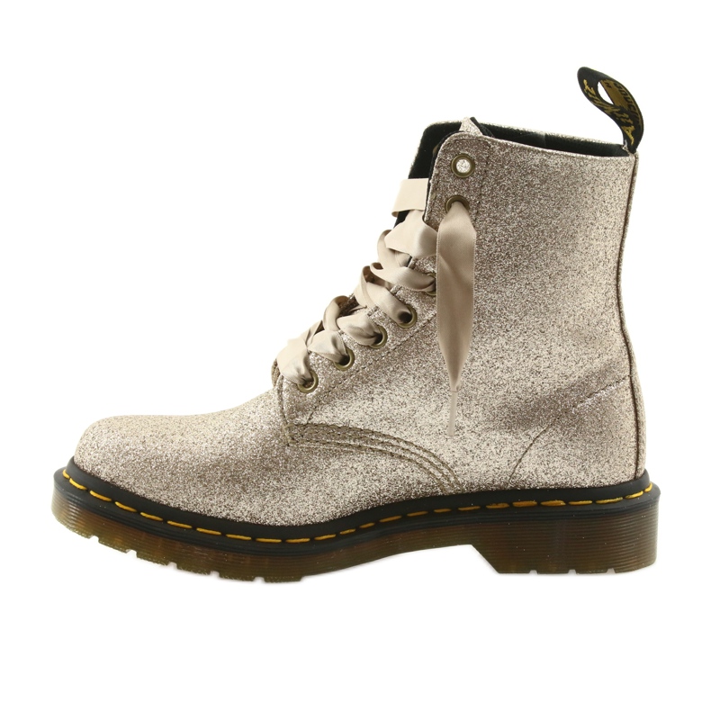 Dr. Martens 1460 PASCAL GLITTER PALE GOLD de aur 2